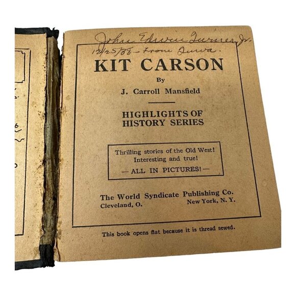 KIT CARSON PIONEER SCOUT 1933 Big Little Book All in Pictures Hardcover - Picture 9 of 16